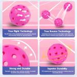 AILANFEI ALANFEI 12-Pack Premium Pickleball Balls -Compliant USAP Approved, 40 Holes Outdoor/Indoor Pickle Balls， Perfectly Balanced, High Bounce True Flight, Pickle Ball for Tournament Play