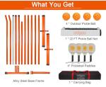 Zdgao Portable Pickleball Net Set with Paddles Set of 4, 22FT Official Size Pickleball Net, 4 Outdoor Pickleballs and Carry Bag, Weather Resistance Strong Steel Frame