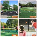 Zdgao Portable Pickleball Net Set with Paddles Set of 4, 22FT Official Size Pickleball Net, 4 Outdoor Pickleballs and Carry Bag, Weather Resistance Strong Steel Frame