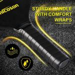 Amicoson Pickleball Paddles - Set of 4 Paddles, Indoor & Outdoor Balls, Paddle Wood Racket Ergonomic Cushion Grip, 8 Balls 1 Carry Bag