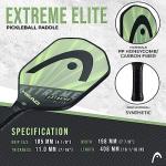 HEAD Extreme Elite Pickleball Paddle - Fiberglass Surface with Honeycomb Polymer Core & Comfort Grip