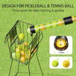 SELMOR 17 Balls Pickleball Ball Retriever & Ball Holder Storage with Strap, Tennis Ball Tube Pickup Collector Back Saver for Pickleball Accessories, Quick for Pickleball Tube Ball Pickup