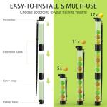 SELMOR 17 Balls Pickleball Ball Retriever & Ball Holder Storage with Strap, Tennis Ball Tube Pickup Collector Back Saver for Pickleball Accessories, Quick for Pickleball Tube Ball Pickup