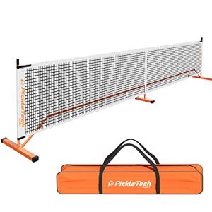 PICKLETECH 4.0 Slim Version Pickleball Net Portable Outdoor, 22 FT Pickleball Net-USAPA Regulation Size-Pickle Ball Net System with Carrying Bag for Driveway