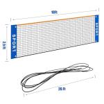 Eastgoing 10 ft Mini Portable Soccer Tennis Net | Pickleball Net for Driveway Backyard. Easy Assemble Beach Tennis Net -（Only Net）