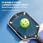 YVmove Pickleball Paddle with T700 Raw Carbon Fiber Surface & 16mm STR-Core Power Polymer Core, Premium Pickle Ball Racket Designed for Ultimate Spin & Consistency, USAPA Approved Storm 007