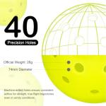 cyclotron P-40 Outdoor Pickleballs – USAPA Approved Pickleball Balls, High Visibility, 40-Hole Precision Design, Durable Seamless HDPE Construction(3 Pack)