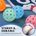 AILANFEI Pickleball Balls 6 Pack | 12 Pack- 40 Holes Outdoor Pickleball with Bag, Perfectly Balanced, High Bounce, Crack-Resistance，USAPA Standard - Multiple Colors (Blue, 6)