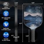 Pickleball Paddles Set of 2, USAPA Approved Fiberglass Surface Pickleball Paddle for Soft Feel & Control, Lightweight Power Rackets Set with 4 Indoor & Outdoor Balls, 2 Overgrips and a Carrying Case