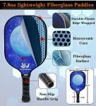 Pickleball Net Set with Wheels, Portable Pickleball Net with Fiberglass Paddles Set of 4, Outdoor Pickleballs, Court Marking Kit and Carrying Bag for Home, Driveway, Backyard