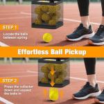 Pickleball Picker Upper Ball Holder, Pickleball Ball Picker Hopper Tube, Pickleball Pickup Tube - Lightweight Pickleball Retriever Collector with Shoulder Strap