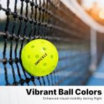 AMPICKLE Pickleball Balls，Withstands up to 1000 impacts， Crack-Resistant，40 Holes Outdoor Pickle Balls Set USAPA Official Standard，Pickle Ball for Tournament Play，3 Pack/6 Pack/12 Pack (6 Count)