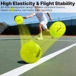 AMPICKLE Pickleball Balls，Withstands up to 1000 impacts， Crack-Resistant，40 Holes Outdoor Pickle Balls Set USAPA Official Standard，Pickle Ball for Tournament Play，3 Pack/6 Pack/12 Pack (6 Count)