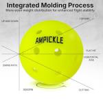 AMPICKLE Pickleball Balls，Withstands up to 1000 impacts， Crack-Resistant，40 Holes Outdoor Pickle Balls Set USAPA Official Standard，Pickle Ball for Tournament Play，3 Pack/6 Pack/12 Pack (6 Count)