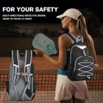 G4Free Lightweight Pickleball Bag, Pickleball Backpack for Men and Women, Adjustable Padel Bag Fits 2 to 4 Paddles, Shoulder Daypack for Sports(Dark Grey)