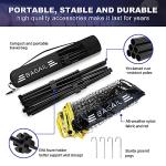 BAGAIL All-in-1 Badminton Net, Height Adjustable (Up to 5.1') Kids Volleyball Net, Quick Setup Sports Net with Portable Bag for Pickleball, Tennis, Pool, Backyard & Indoor Games - 10ft, Yellow