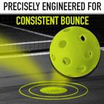 Franklin Sports X-26 Pickleballs - Indoor - 3 Pack - USAPA Approved - Optic