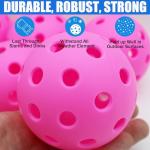 Magicorange Pickleball Balls, 40 Holes Outdoor Pickleballs, High Elasticity & Durable Pickle Balls for All Style Pickleball Paddles (Pink, 6 Pack)