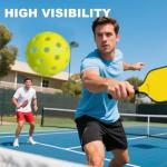YHLOJIX 4 Pack Outdoor Pickleball Balls with Mesh Bag, Premium Pickle Balls with High Visibility, Consistent Flight & Reliable Bounce, 40 Holes Outdoor Pickleballs for Every Skill Level
