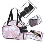 Boulder Bee | Premium Pickleball Bags | PickleBall Tote Bag for Women | Women’s Hand/Shoulder Gym Bag w Water Bottle Holder | With Racquet/Paddle Holder (Pink cashew flower)