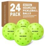 Navona 24 Pack Premium 40-Holes Outdoor Pickleball Balls, Seamless Roto-Molded Design & Durable, Meet USAPA Official Requirement, Durable Pickleballs, High Bounce True Flight, Pickleball Balls Outdoor