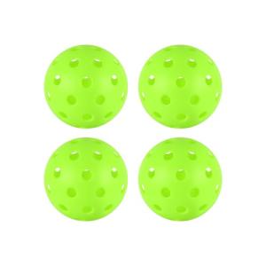 4 pcs Pickleball Balls,40 Holes Indoor Pickleball balls,8mm Precision Drilled-Spaced Pickle ball Set-Professional Plastic Ball for Pickleballs Paddles and Indoor&Outdoor Floor Sport Court(green)