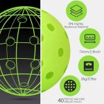 Navona 24 Pack Premium 40-Holes Outdoor Pickleball Balls, Seamless Roto-Molded Design & Durable, Meet USAPA Official Requirement, Durable Pickleballs, High Bounce True Flight, Pickleball Balls Outdoor