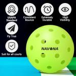 Navona 24 Pack Premium 40-Holes Outdoor Pickleball Balls, Seamless Roto-Molded Design & Durable, Meet USAPA Official Requirement, Durable Pickleballs, High Bounce True Flight, Pickleball Balls Outdoor