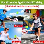 4 pcs Pickleball Balls,40 Holes Indoor Pickleball balls,8mm Precision Drilled-Spaced Pickle ball Set-Professional Plastic Ball for Pickleballs Paddles and Indoor&Outdoor Floor Sport Court(green)