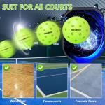 Navona 24 Pack Premium 40-Holes Outdoor Pickleball Balls, Seamless Roto-Molded Design & Durable, Meet USAPA Official Requirement, Durable Pickleballs, High Bounce True Flight, Pickleball Balls Outdoor