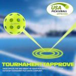 Akiefb Pro-Grade 40-Hole Outdoor/Indoor Pickleball Balls(12Pack) High Bounce, Durable Construction with Wind-Resistant Design, Built for Practice & Rec for Competitive Play(Green)