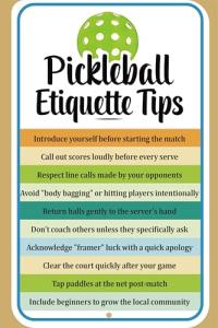 Pickleball Court Sign (Pickleball Etiquette Tips)
