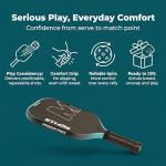 M1 Ethos Pickleball Paddles: USAP and PBCor.43 Approved, 16 MM, Elongated, Thermoformed, T700 Raw Carbon Fiber, Strong Power, Control, and Spin, Superior Paddle Ideal for Beginners to Advanced Players