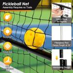 MTEN Pickleball Net, Portable Pickleball Net for Driveway, 22 FT USAPA Regulation Size, Steady Metal Frame, with Carrying Bag for Backyards, Driveways, Outdoor Indoor
