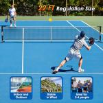 MTEN Pickleball Net, Portable Pickleball Net for Driveway, 22 FT USAPA Regulation Size, Steady Metal Frame, with Carrying Bag for Backyards, Driveways, Outdoor Indoor