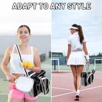SPOENGRU Pickleball Bag for Women Men, Pickleball Paddle Shoulder Bag, with Zipper & Adjustable Shoulder Strap for Racquet