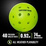 Professor Pickleball PREMO40 Outdoor Pickleball Balls - Tournament Grade USAPA Approved Pickleball Balls - 4 Pack of pickleballs, 12 Pack, 36 Pack, 100 Pack