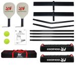 10FT Mini Pickleball Net, 4FT Adjustable Height Dink Training Rebounder Net with Paddles Set of 2, Pickleballs and Carry Bag for Outdoor Indoor Driveway Game, Easy Setup