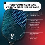 Helium Pro Carbon Fiber Pickleball Paddles - USAPA Certified Pickleball Paddles, High-Spin Texture, Lightweight Honeycomb Core (2 Paddles, 4 Balls, 1 Sports Bag)