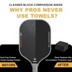 Pickleball Paddles Set of 2, Lightweight Raw Carbon and Glass Fiber Surface Pickleball Racket Set with 14mm PP Honeycomb Core, USAPA Compliant, 4 Pickle Balls, 4 Tapes, 1Bag, 1 Paddle Cleaner