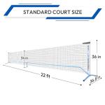 A11N SPORTS Portable Pickleball Net - 22ft Regulation Size Net with Carrying Bag