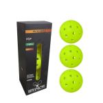 HTPICK 3-Pack Premium Pickleball Balls | Crack-Resistant | 40 Holes Outdoor Pickle Balls | High Bounce, Perfectly Balanced Pickle Ball for Tournament Play | Advanced Aerodynamics |