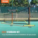 VEVOR Portable Pickleball Net System, 22FT Regulation Size Net, Weather Resistant Steady Metal Frame & Strong PE Net, Outdoor Game Sports Net with Carrying Bag, Easy Setup, Play in Backyard Driveway