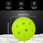 HTPICK 3-Pack Premium Pickleball Balls | Crack-Resistant | 40 Holes Outdoor Pickle Balls | High Bounce, Perfectly Balanced Pickle Ball for Tournament Play | Advanced Aerodynamics |