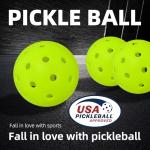 HTPICK 3-Pack Premium Pickleball Balls | Crack-Resistant | 40 Holes Outdoor Pickle Balls | High Bounce, Perfectly Balanced Pickle Ball for Tournament Play | Advanced Aerodynamics |