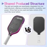DGYGQ Professional Carbon Fiber Pickleball Paddle-16mm, Superior Control, Strong Power and Forceful Spin with 16mm Honeycomb Core Pickleball Rackets (Pink and Purple)