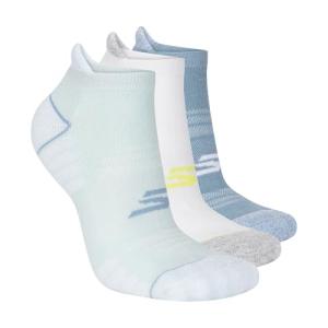 Skechers Women's 3-Pack Pickleball Low Cut Socks, Blue Combo, 9-11