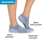 Skechers Women's 3-Pack Pickleball Low Cut Socks, Blue Combo, 9-11