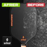 Srikel Pickleball – Paddle Cleaner Eraser with Carrying Storage Case, Premium Carbon Fiber Pickle Ball Racket Cleaner, Fast & Easy Rubber Eraser Removes Ball Residue, Dirt & Scratches, Black