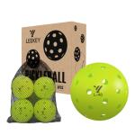 LEEKEY Pickleball Balls- 40 Hole Outdoor Pickleballs,4/12 Pack Pickleballs Set with Mesh Bag, High Bounce & Durable Pickle Balls,Pickleball Accessories,Sports Gift (4PCS)